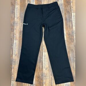 Tesla Pants Men's Size 34x32, Flat Front Straight Leg Chino Uniform Black